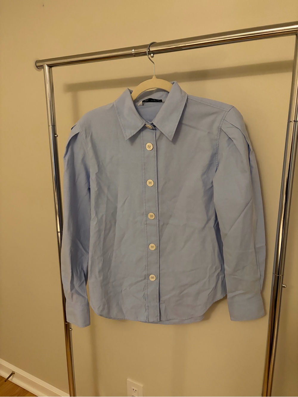 Zara Light Blue Button-Down Shirt